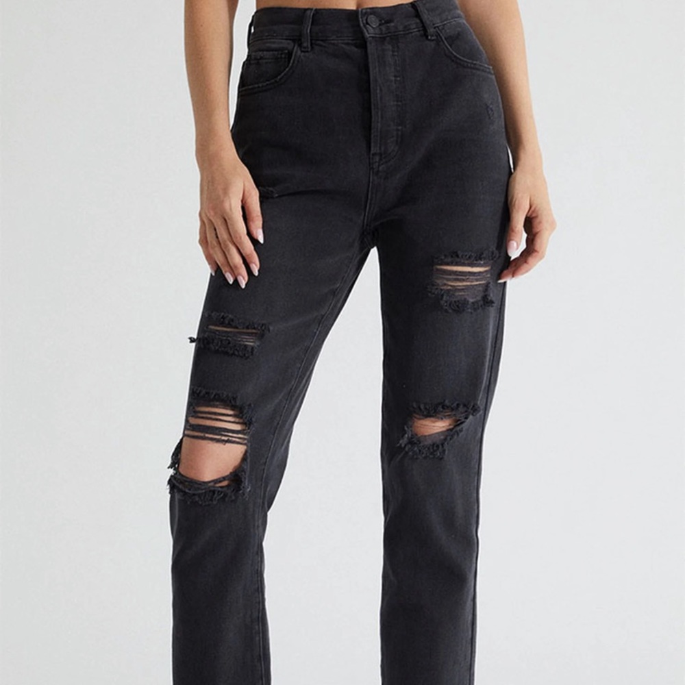 Straight leg black jeans